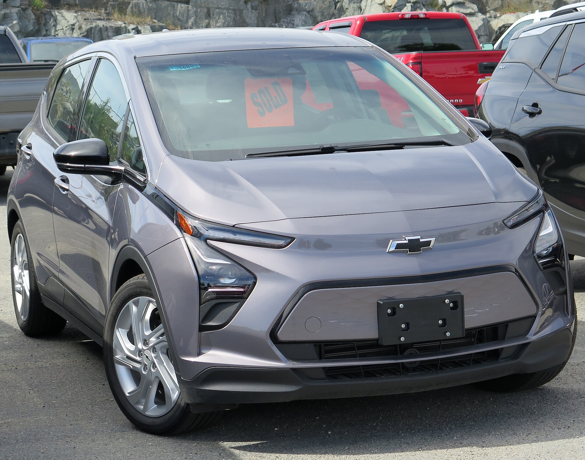 Chevrolet Bolt EV hatchback, front three-quarter view